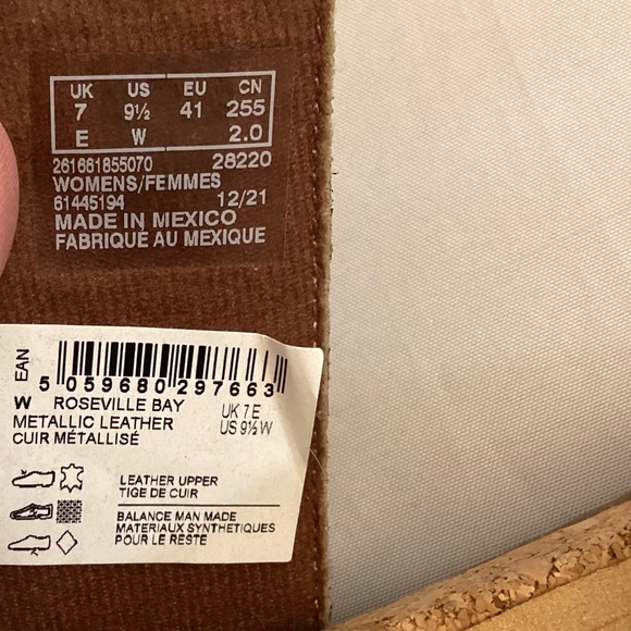 Clarks 9.5W Roseville Bay Women’s Leather Cork Copper Sandals Wide Comfort Shoes - Picture 7 of 9